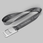 1/2" Charcoal custom lanyard printed with company logo with Bottle Opener attachment 0.50" 1 1/2" Charcoal custom lanyard printed with company logo with Bottle Opener attachment 0.50" 1