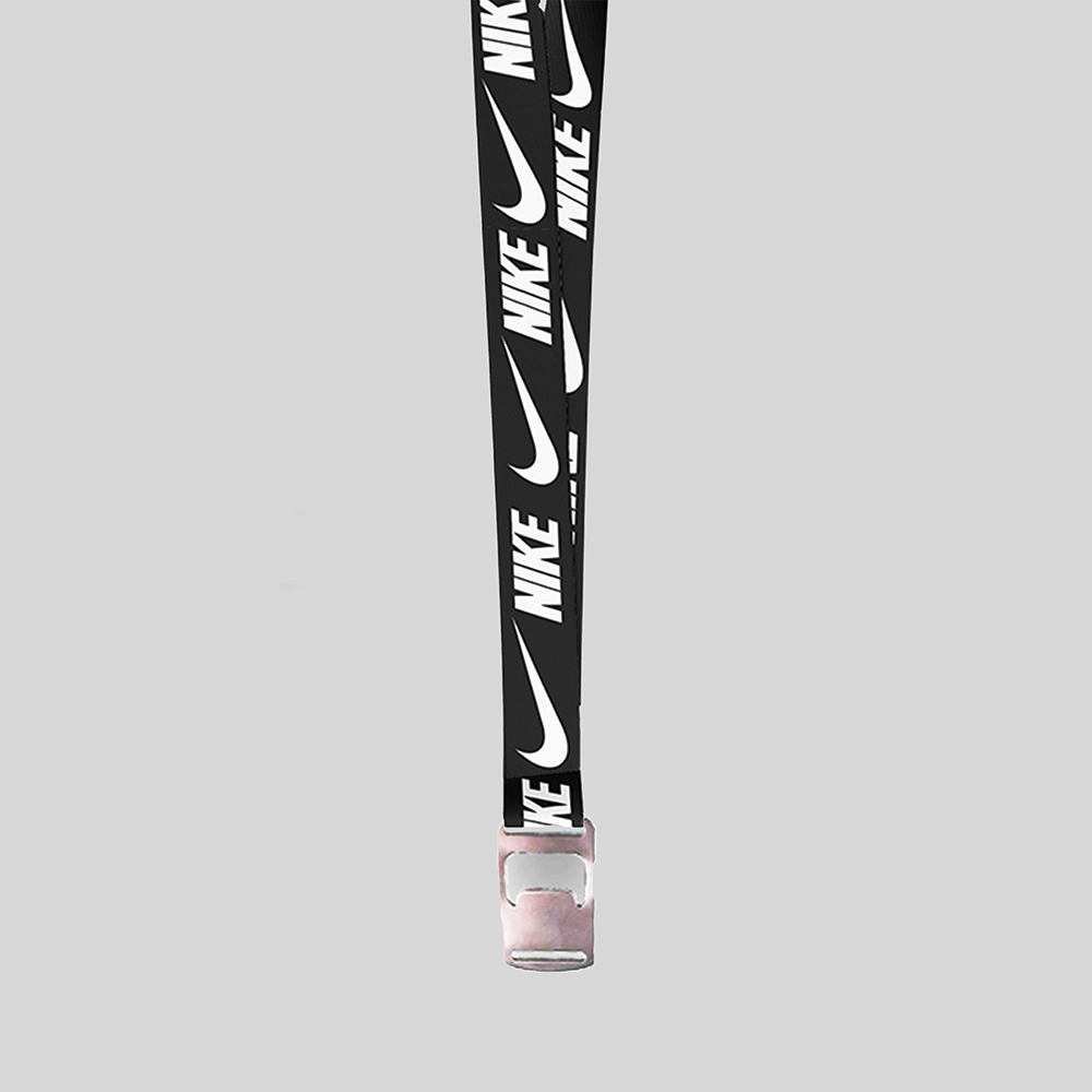 1/2" Black custom lanyard printed with company logo with Bottle Opener attachment 0.50" 1