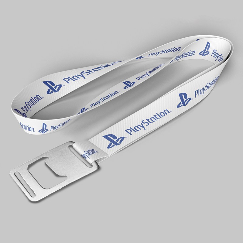 1" White custom lanyard printed with company logo with Bottle Opener attachment 1" 1 1" White custom lanyard printed with company logo with Bottle Opener attachment 1" 1
