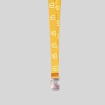 1" Yellow custom lanyard printed with company logo with Bottle Opener attachment 1" 2 1" Yellow custom lanyard printed with company logo with Bottle Opener attachment 1" 2