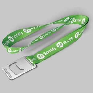 1" Forest Green custom lanyard printed with company logo with Bottle Opener attachment 1" 1 1" Forest Green custom lanyard printed with company logo with Bottle Opener attachment 1" 1