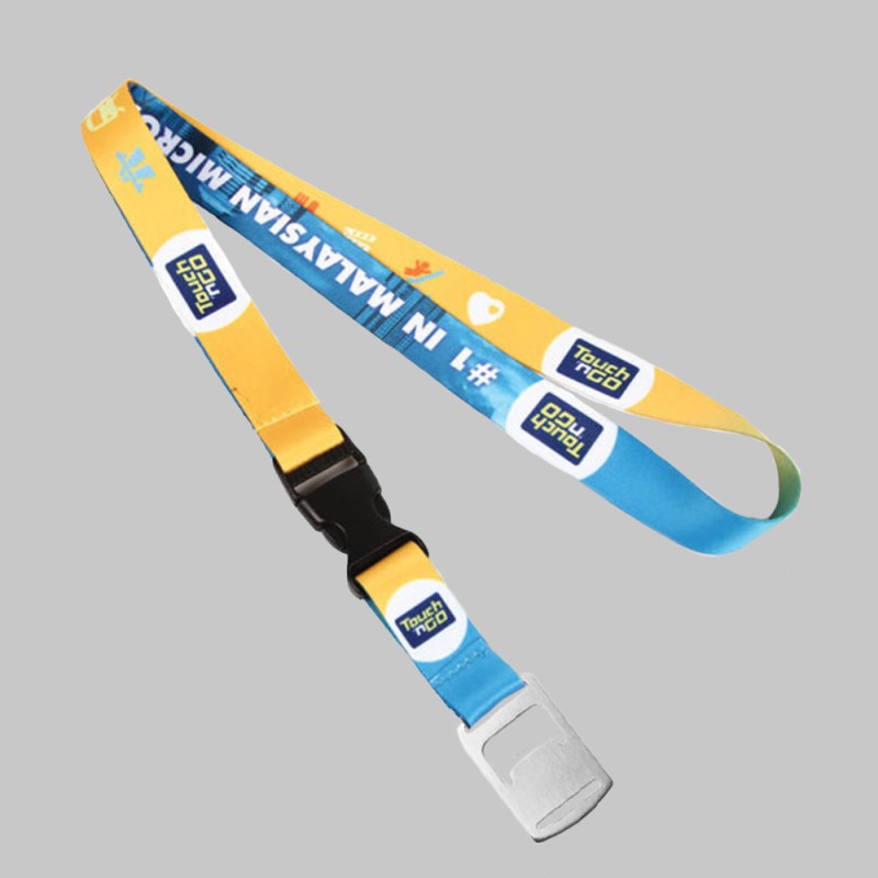 1" Full Color custom lanyard printed with company logo with Bottle Opener attachment 1" 1 1" Full Color custom lanyard printed with company logo with Bottle Opener attachment 1" 1