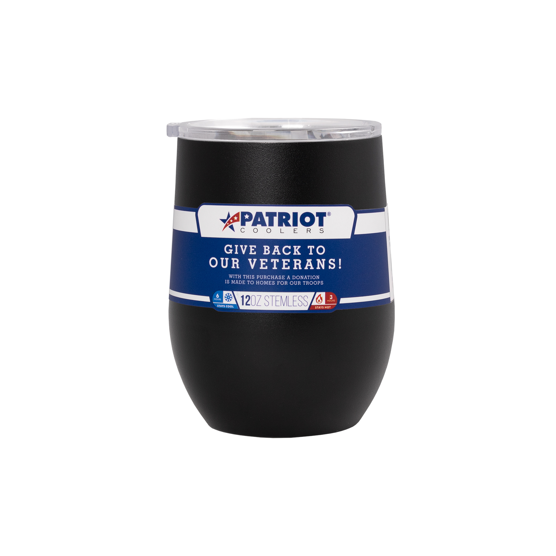 Patriot 12oz Stemless Tumbler - Black 1