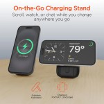 Hypergear 5,000mAh Mag Grip Go Wireless Power Bank with Built-In Cables - Black Hypergear 5,000mAh Mag Grip Go Wireless Power Bank with Built-In Cables - Black