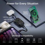 Hypergear 5,000mAh Mag Grip Go Wireless Power Bank with Built-In Cables - Black Hypergear 5,000mAh Mag Grip Go Wireless Power Bank with Built-In Cables - Black