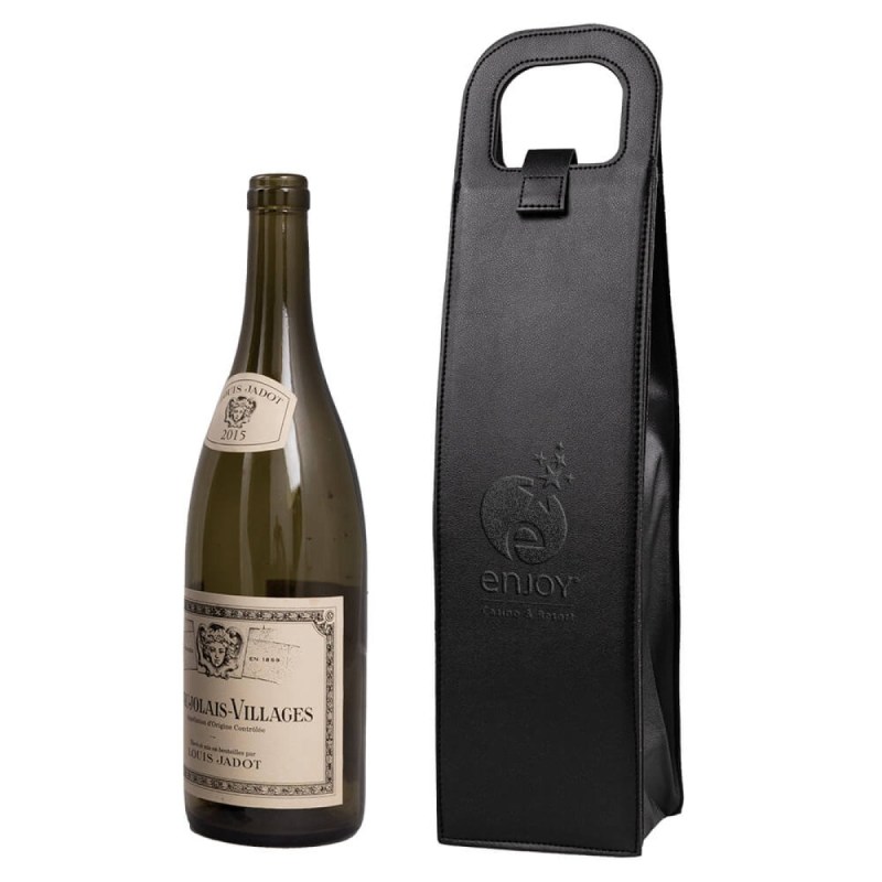 Vegan Leather Wine Bottle Tote 1 Vegan Leather Wine Bottle Tote 1