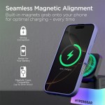 Hypergear PowerFold Cube 3-in-1 Wireless Charging Stand with 15W Magnetic Wireless Fast Charge - Black Hypergear PowerFold Cube 3-in-1 Wireless Charging Stand with 15W Magnetic Wireless Fast Charge - Black