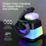 Hypergear PowerFold Cube 3-in-1 Wireless Charging Stand with 15W Magnetic Wireless Fast Charge - Black Hypergear PowerFold Cube 3-in-1 Wireless Charging Stand with 15W Magnetic Wireless Fast Charge - Black