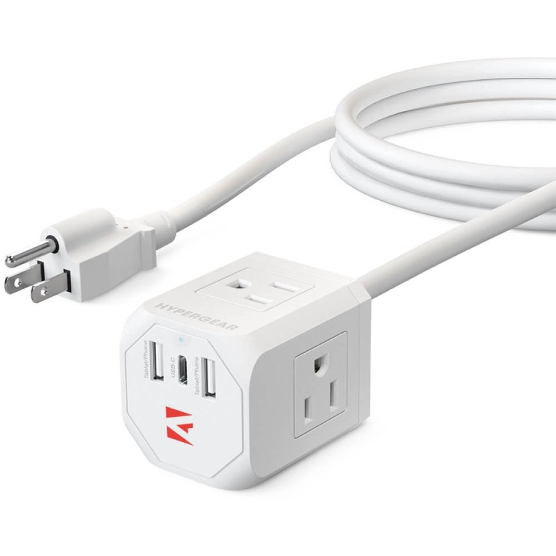 HyperGear CUBE Multi-Port Power Strip Extension Cord 1 HyperGear CUBE Multi-Port Power Strip Extension Cord 1