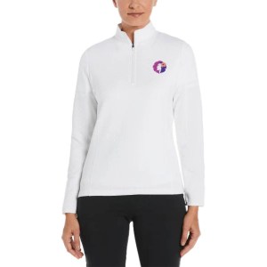 Callaway Diamond Quilted Fleece 1/4-Zip Ladies Pullover 1 Callaway Diamond Quilted Fleece 1/4-Zip Ladies Pullover 1
