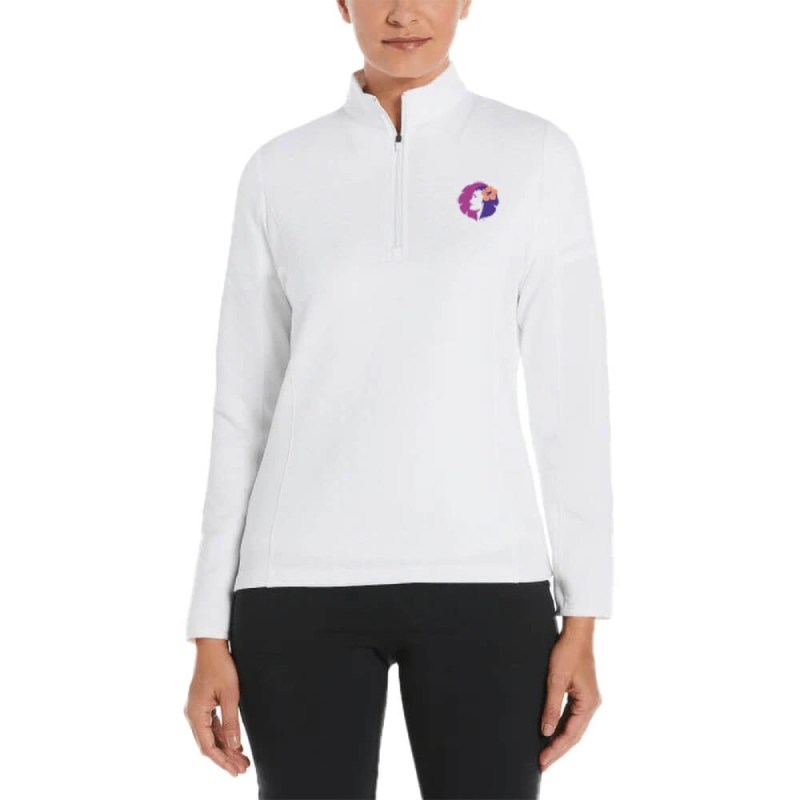 Callaway Diamond Quilted Fleece 1/4-Zip Ladies Pullover 1 Callaway Diamond Quilted Fleece 1/4-Zip Ladies Pullover 1