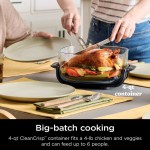 Ninja Crispi® 4-in-1 Portable Glass Air Fryer Cooking System - Grey Ninja Crispi® 4-in-1 Portable Glass Air Fryer Cooking System - Grey