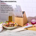 KitchenAid Slim Two-Tone Knife Block Set - White KitchenAid Slim Two-Tone Knife Block Set - White