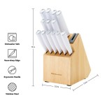 KitchenAid Slim Two-Tone Knife Block Set - White KitchenAid Slim Two-Tone Knife Block Set - White