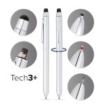 Cross Tech3+ Lustrous Chrome Multifunction Pen - Chrome Cross Tech3+ Lustrous Chrome Multifunction Pen - Chrome