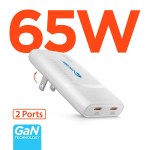 HyperGear SpeedBoost 65W Dual USB-C PD Ultra-Slim GaN Laptop Charger with PPS 1 HyperGear SpeedBoost 65W Dual USB-C PD Ultra-Slim GaN Laptop Charger with PPS 1