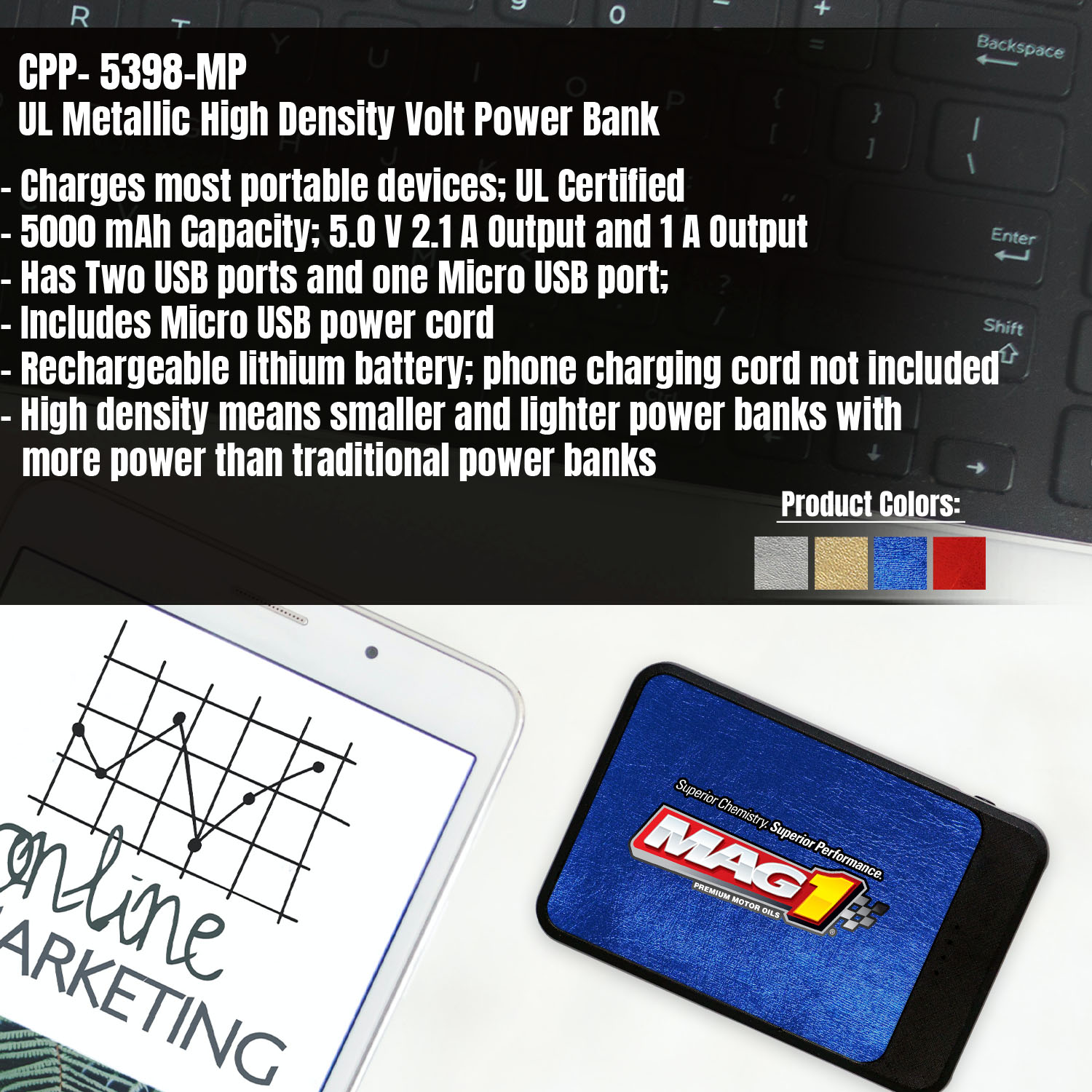 UL Metallic High Density Volt Power Bank 1