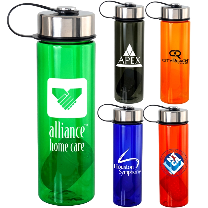 Metal Lid 24 oz. Colorful Bottle with Floating Infuser 1