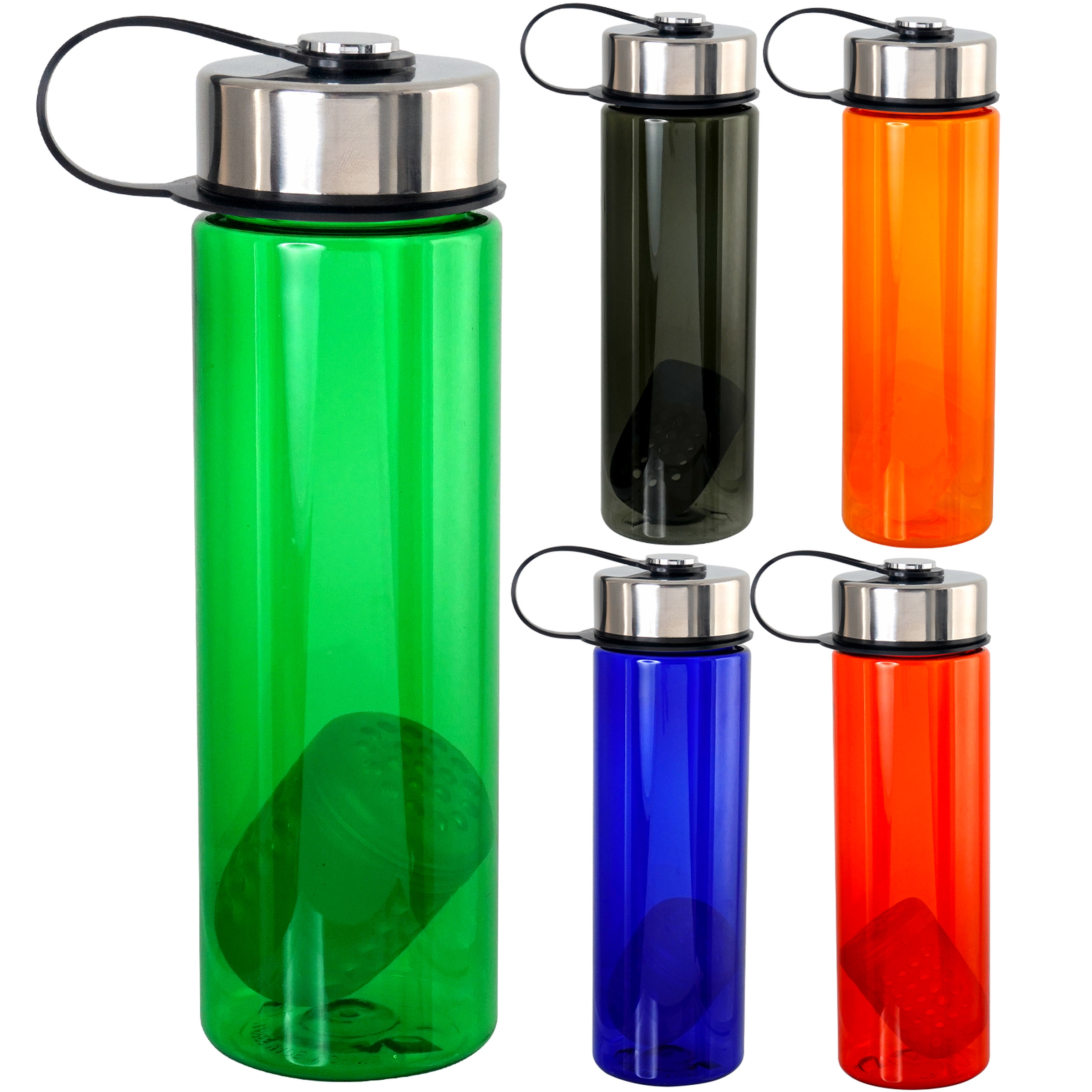 Metal Lid 24 oz. Colorful Bottle with Floating Infuser 1