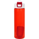 Two Tone Pop Up 24 oz. Colorful Bottle with Floating Infuser - red Two Tone Pop Up 24 oz. Colorful Bottle with Floating Infuser - red