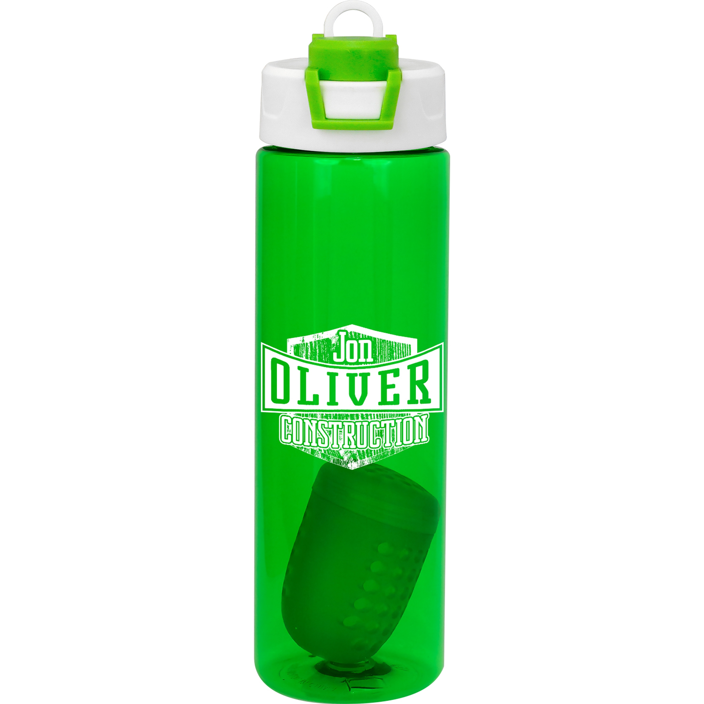 Two Tone Pop Up 24 oz. Colorful Bottle with Floating Infuser 1