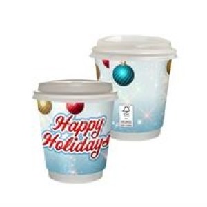 10 oz. Full Color Holiday Insulated Paper Cup With Lid 1 10 oz. Full Color Holiday Insulated Paper Cup With Lid 1