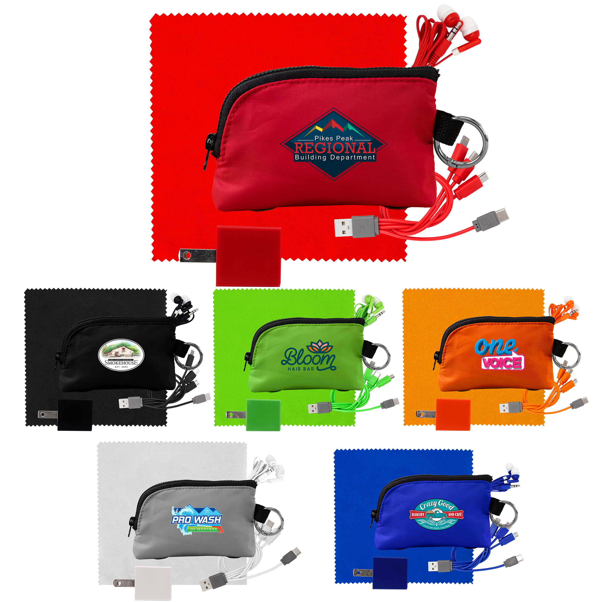 Zip Around Cable, Cloth, Wall & Ear Bud Kit 1