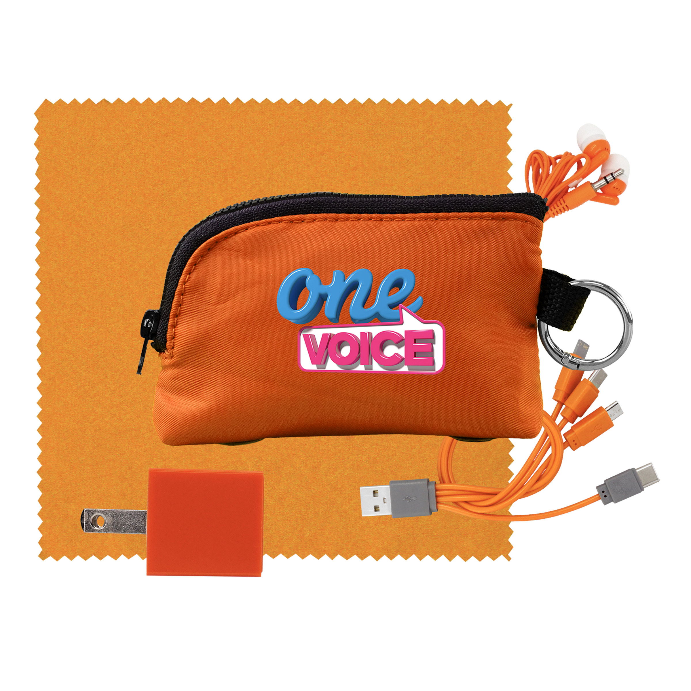 Zip Around Cable, Cloth, Wall & Ear Bud Kit 1