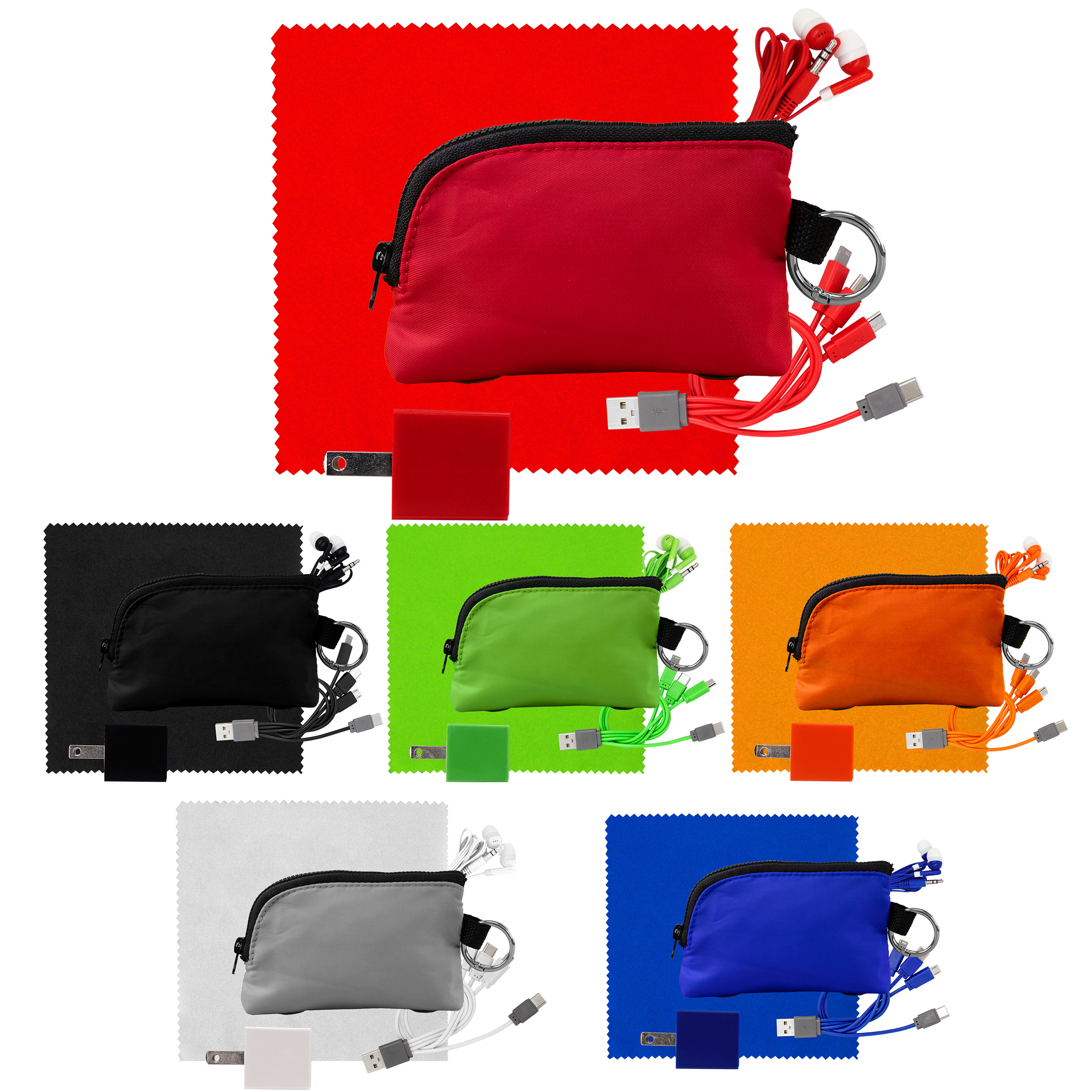 Zip Around Cable, Cloth, Wall & Ear Bud Kit 1
