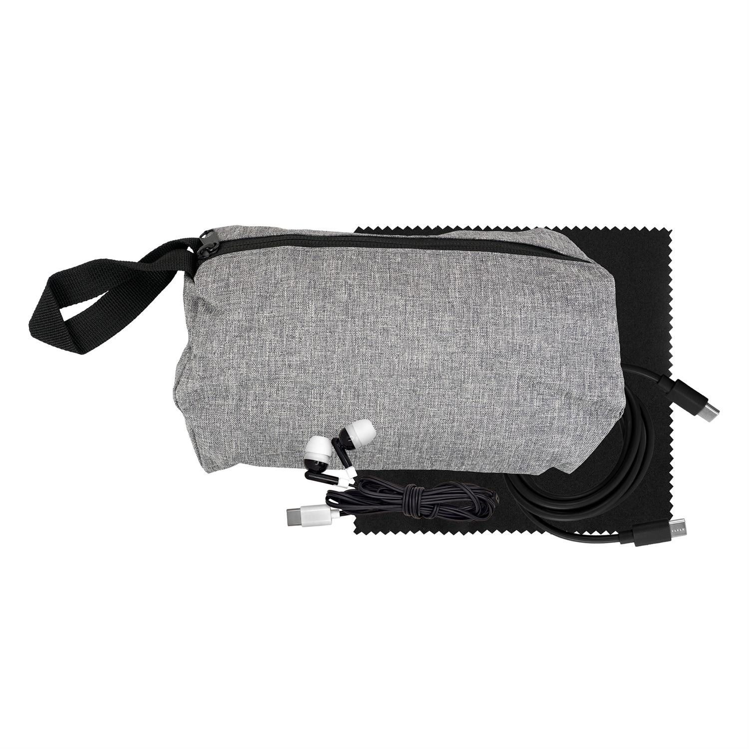 Travel C to C Cable, Ear Bud & Cloth Set 1