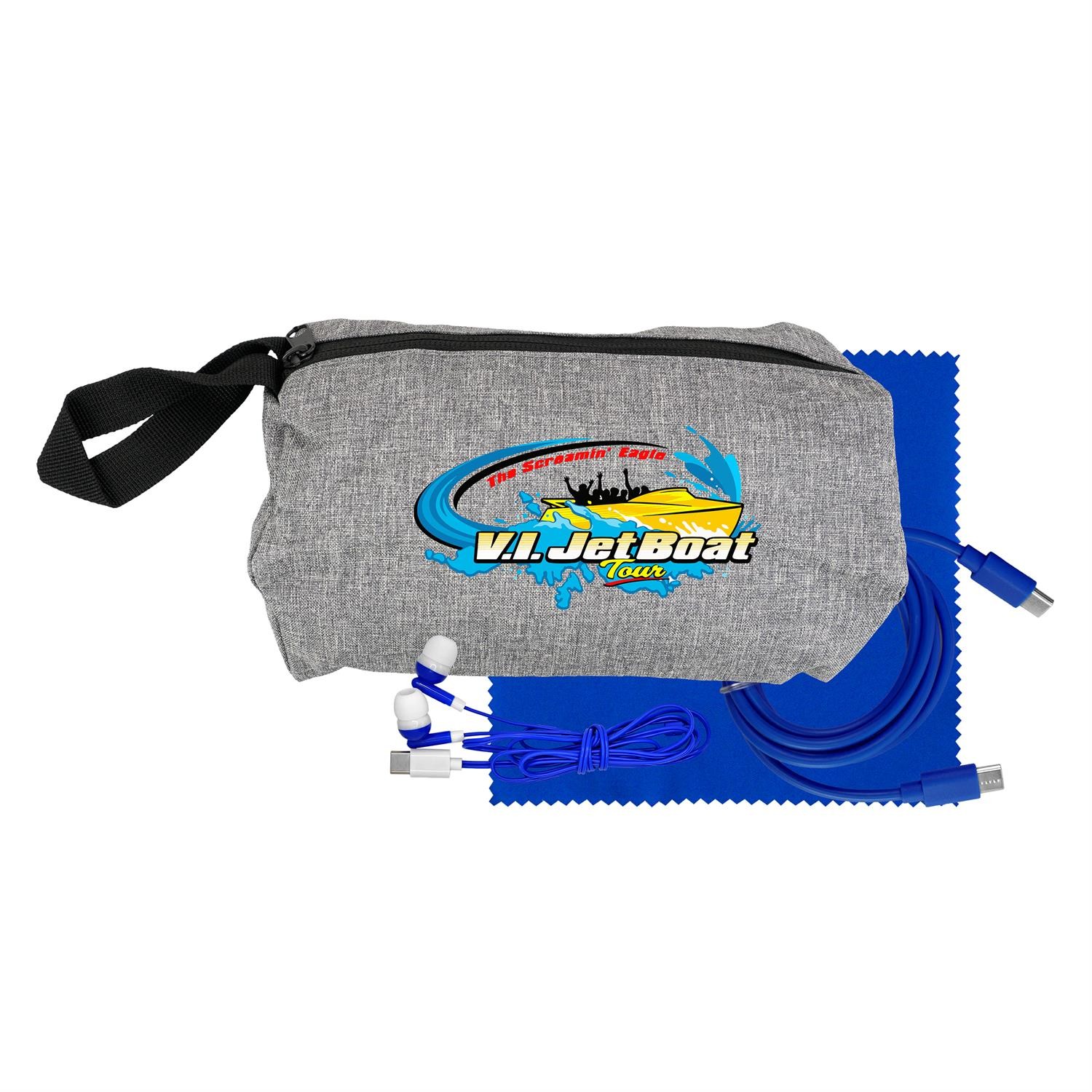 Travel C to C Cable, Ear Bud & Cloth Set 1