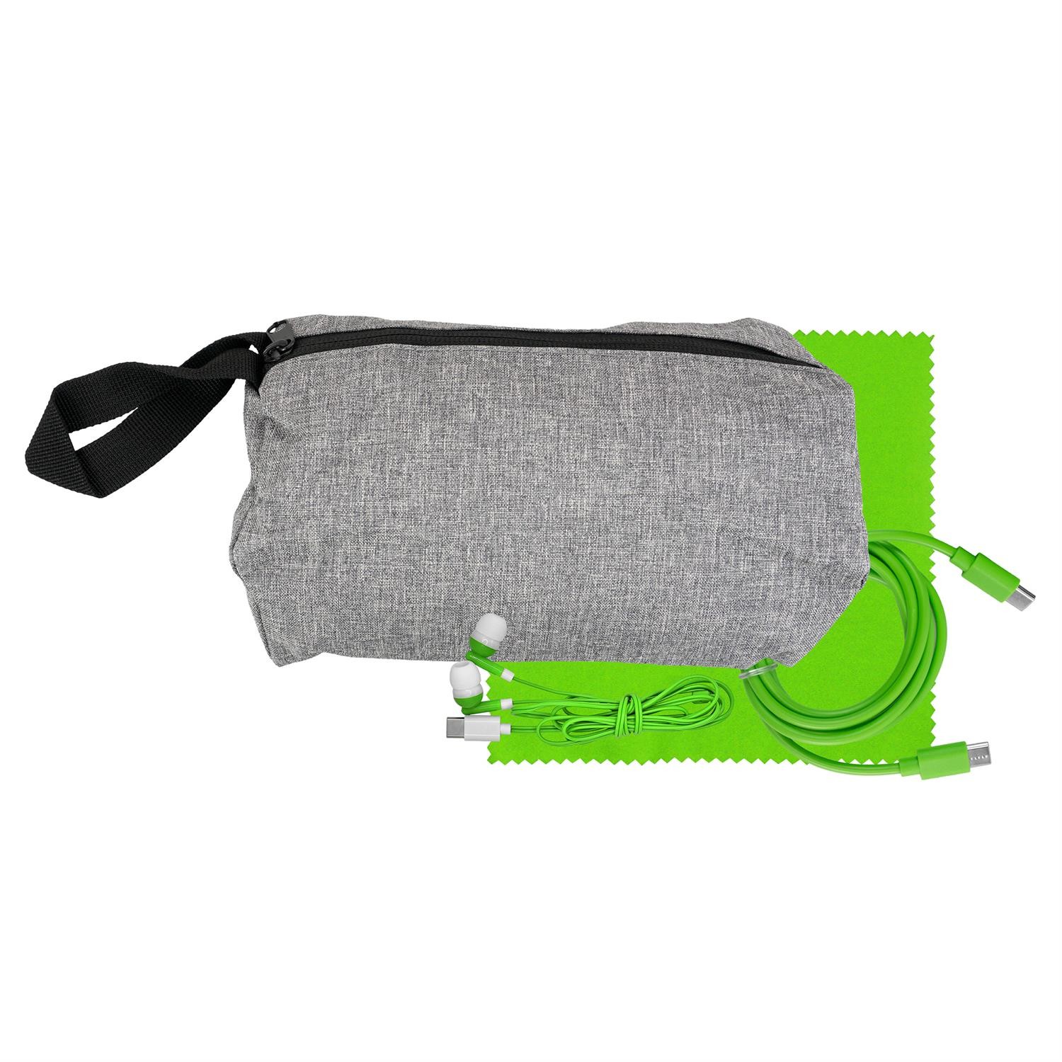 Travel C to C Cable, Ear Bud & Cloth Set 1