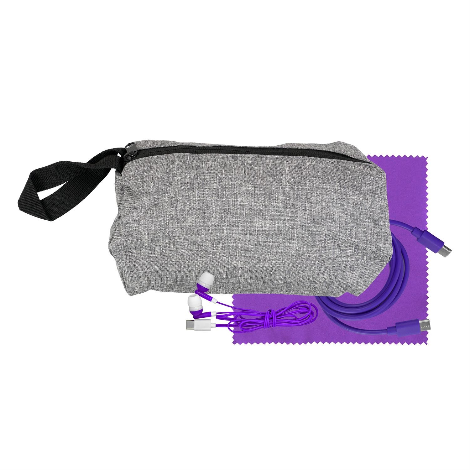 Travel C to C Cable, Ear Bud & Cloth Set 1