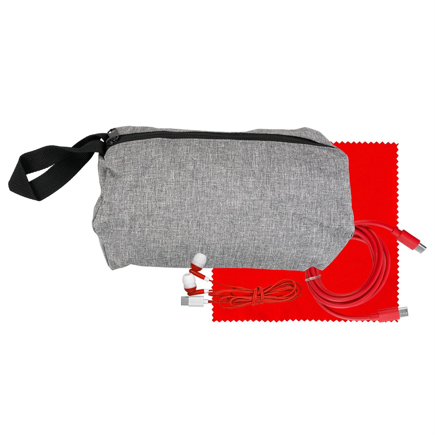 Travel C to C Cable, Ear Bud & Cloth Set 1