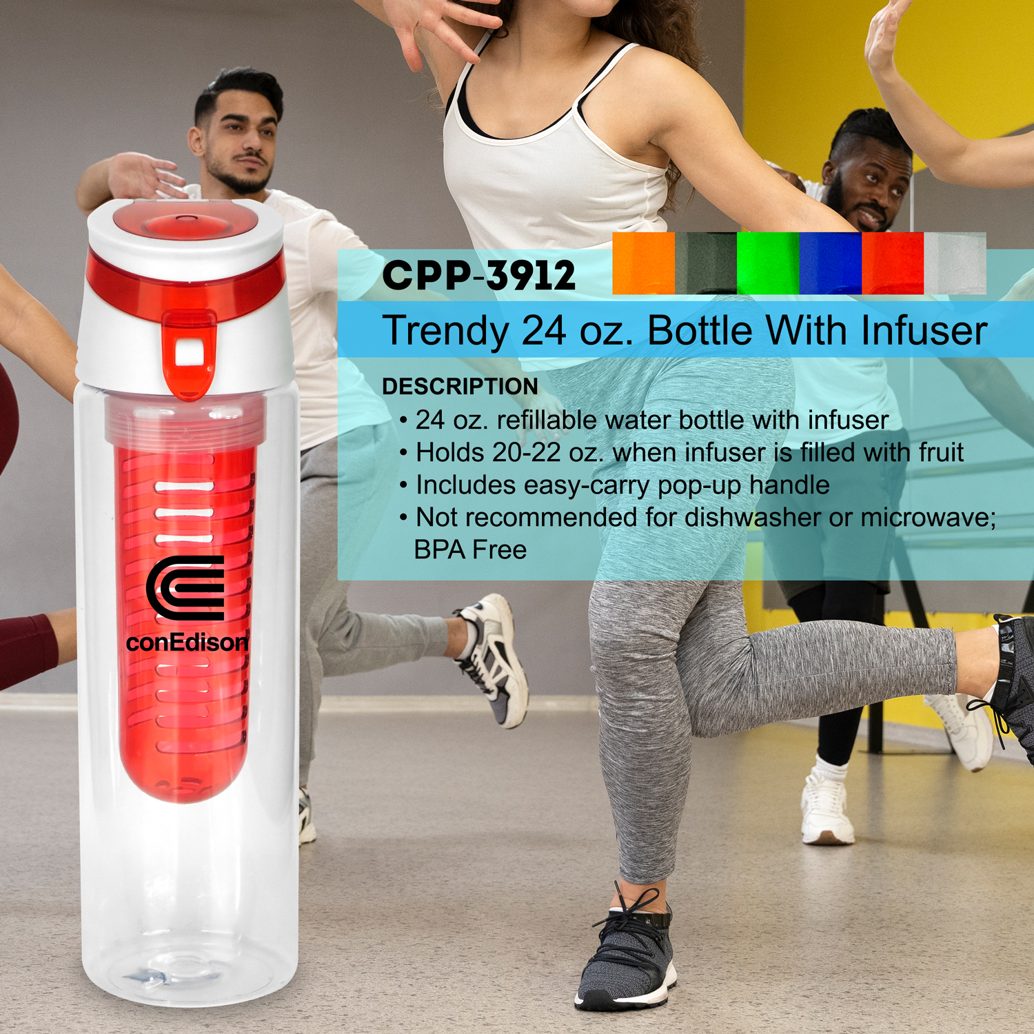 Trendy 24 oz. Bottle With Fruit Infuser 1