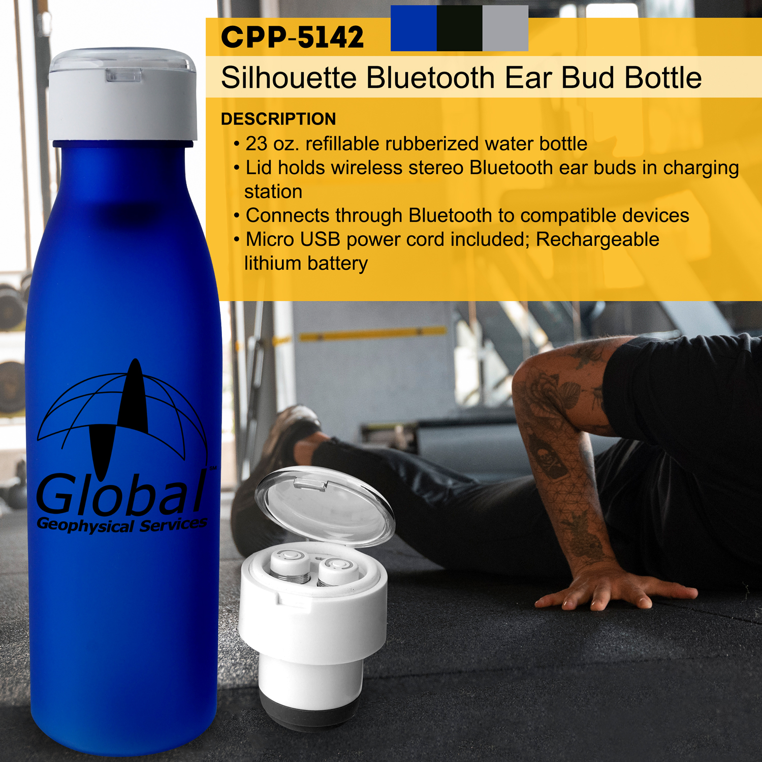 Silhouette Bluetooth Ear Bud Bottle 1