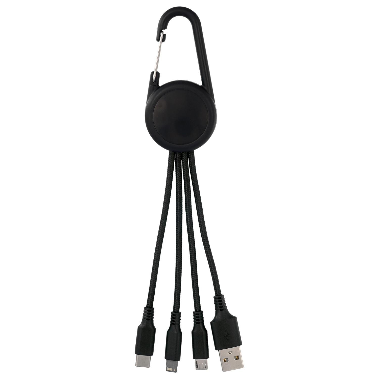 Color Light Up 3-in-1 Carabiner Charging Cable 1
