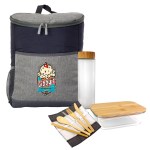 Quilted Bamboo Lunch and Drink Cooler Set 1 Quilted Bamboo Lunch and Drink Cooler Set 1