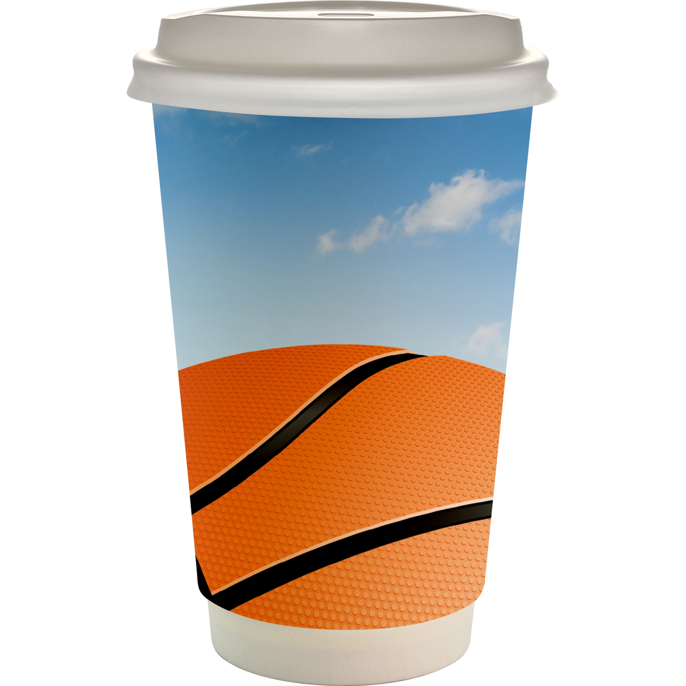 16 oz. Full Color Sporty Paper Cup With Lid 1
