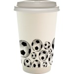 16 oz. Full Color Sporty Paper Cup With Lid - soccer 16 oz. Full Color Sporty Paper Cup With Lid - soccer