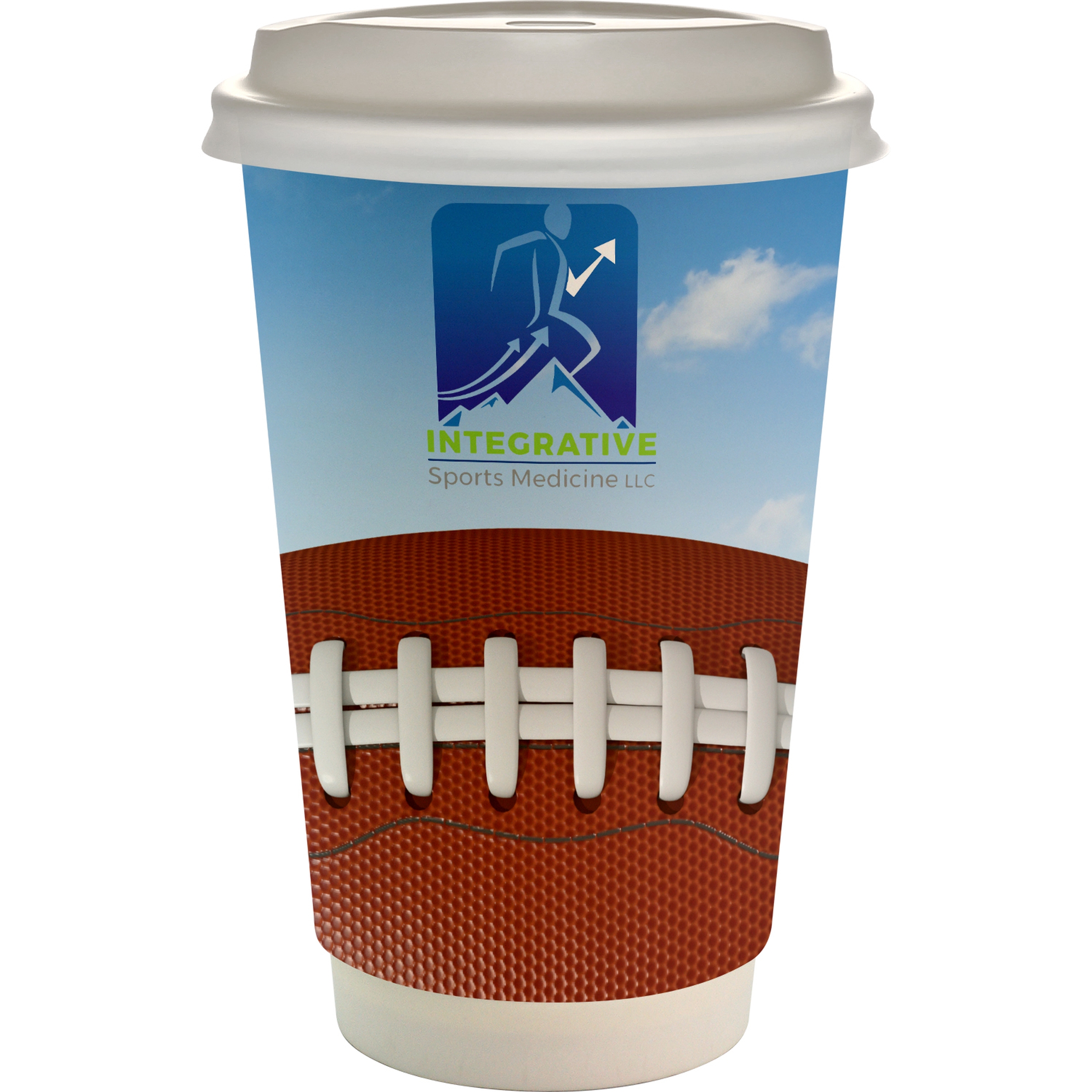 16 oz. Full Color Sporty Paper Cup With Lid 1