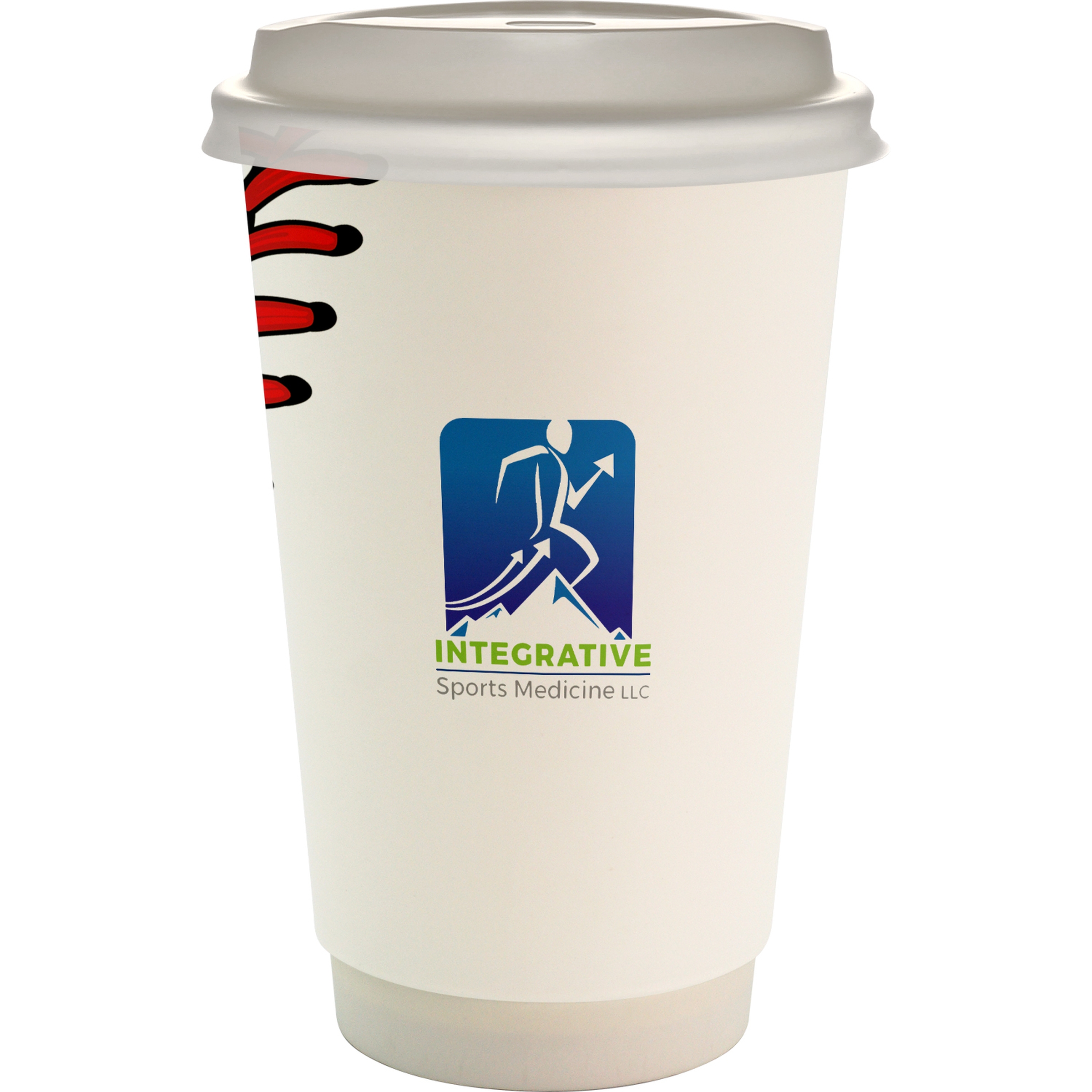 16 oz. Full Color Sporty Paper Cup With Lid 1
