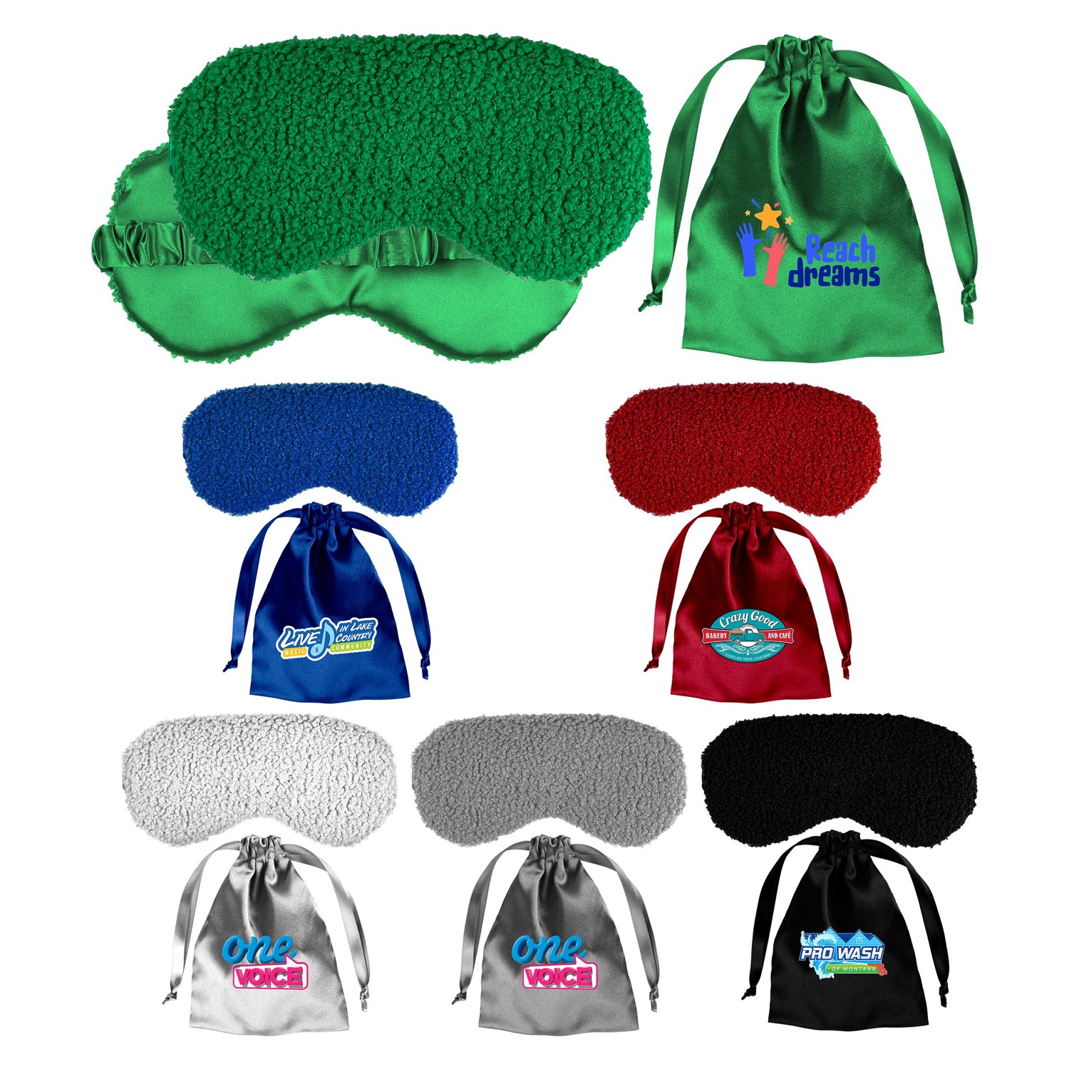 Fuzzy Sleep Mask Set 1