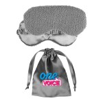 Fuzzy Sleep Mask Set - Gray Logo Fuzzy Sleep Mask Set - Gray Logo
