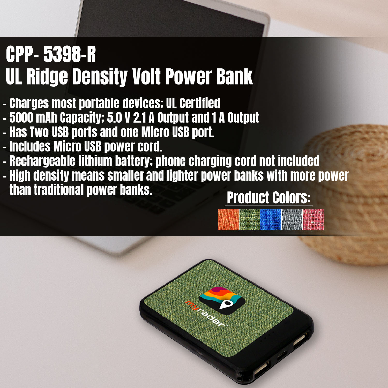 UL Ridge High Density Volt Power Bank 1