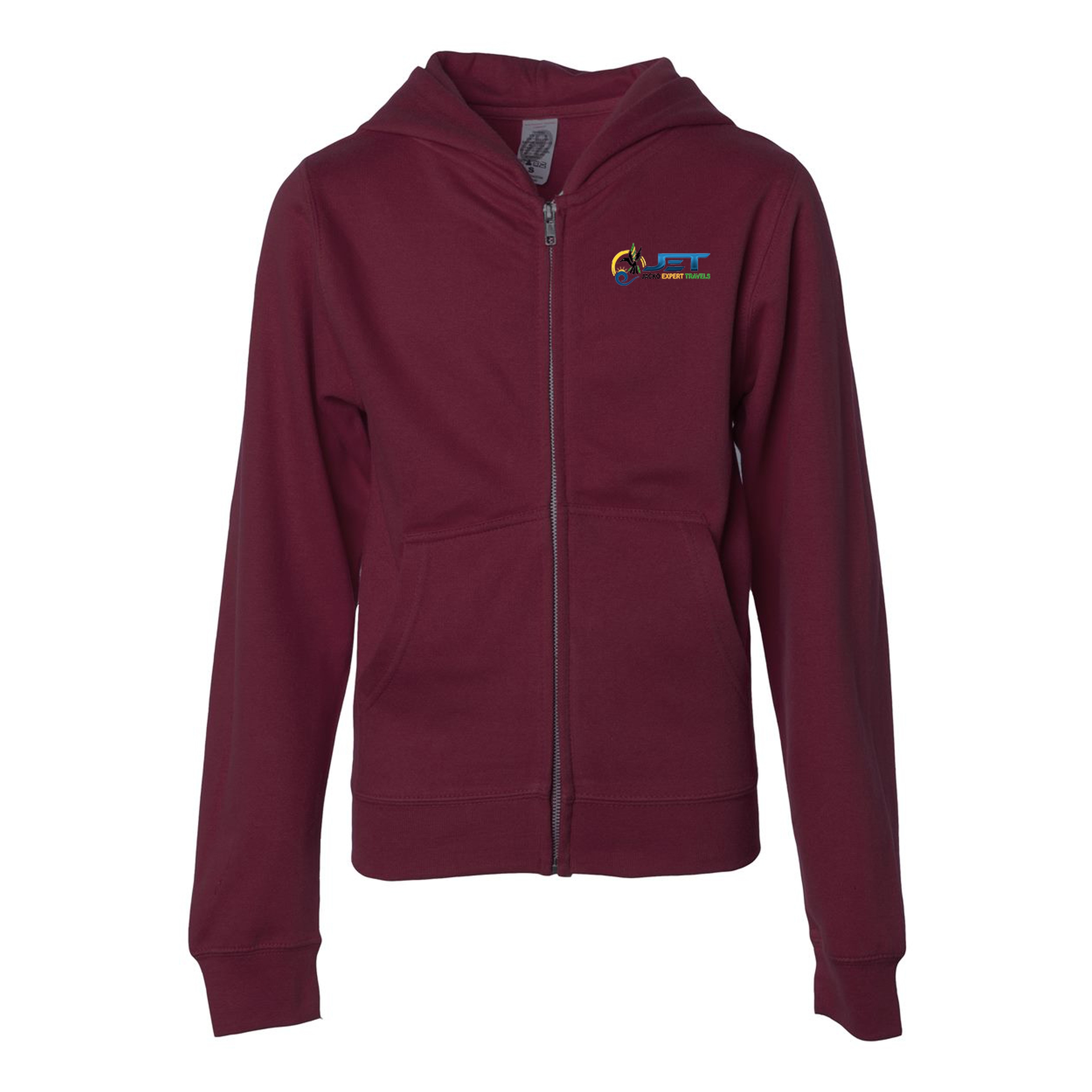 Independent Trading Co. Youth Midweight Zip Hooded Sweatshirt 1