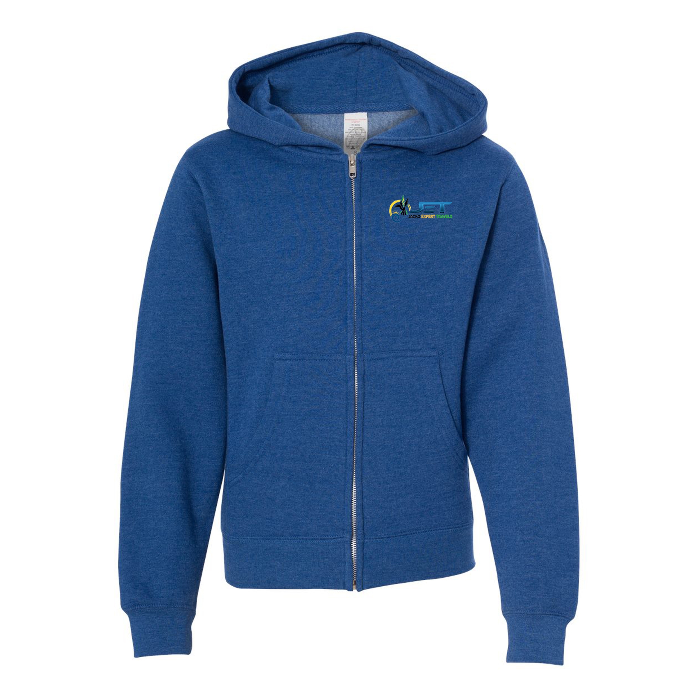 Independent Trading Co. Youth Midweight Zip Hooded Sweatshirt 1