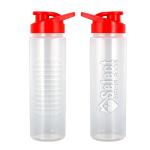 24 oz. Debossed Grip Easy Pour Bottle - Red 24 oz. Debossed Grip Easy Pour Bottle - Red