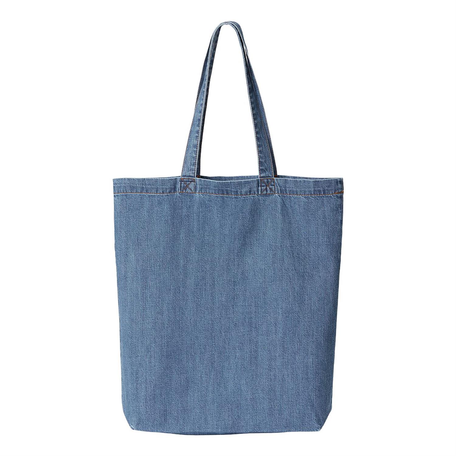 Liberty Bags Cotton Denim Gusseted Tote Bag 1