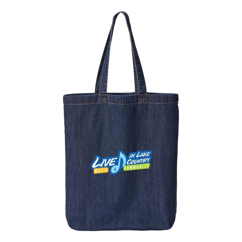 Liberty Bags Cotton Denim Gusseted Tote Bag 1 Liberty Bags Cotton Denim Gusseted Tote Bag 1